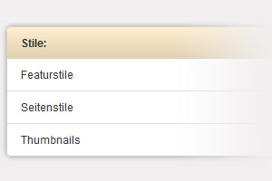 Einstiegspunkt bei den Stilen